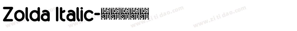 Zolda Italic字体转换